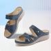 Ortho+rest Women's Orthotic Slides - Comfortable Navy Orthopedic Sandals with Arch Support - Buy Online on GoSupps.com