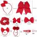 45Pcs Red School Girls Hair Accessories Kit - Headband, Clips, Ponytail Holder, Barrettes - Birthday Gift Set - Buy Online on GoSupps.com