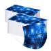 ZQP BEUU 100PCS Happy New Year 2021 Disposable_Face_M sks with a Elastic Earloop for Adult Multiple Pattern Combinations 3-ply Face Facial Protection Pads for Party High Filtration and Ventilation
