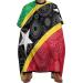 Saint Kitts and Nevis Paisley Flag Barber Cape with Adjustable Snap Hair Cutting Salon Barber Apron for Adult