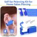 Evatage Disposable Ear Piercing Kit - 10 Pack Self Piercing Gun with Stainless Steel Earring Studs (Blue) - Buy Online on GoSupps.com