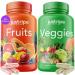 Fruits and Veggies Supplement - 90 Fruit and 90 Vegetable Capsules - 100% Whole Natural Superfood - Filled with Super Greens Vitamins and Minerals - Supports Balance Energy Levels (1 Pack) 90 Count (Pack of 2)