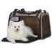 Petsfit TransportBox cat dog foldable carrying bag dog bag for cat little dog portable dog travel bag for dogs with shoulder strap and expandable bed inlay L Khaki l Khaki