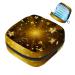 Muooum menstrual artery Bag zipper women's flip bag tampons collect bags for women girls (golden stars on dark) Color 3