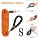 Orange 30M Nylon Reflective Dog Training Lead with Comfortable Handle - Ideal for Recall Training, Hiking, Camping, Walking - 100FT Long Line - Buy Online on GoSupps.com