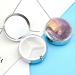 Stylish Round Pill Box with Winter Print | 3 Compartment Metal Pill Organizer | Portable Decorative Pocket Pill Case - Style 32 - Buy Online on GoSupps.com