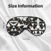 Shop Modern Black White Gold Triangle Print Light Blocking Eye Mask | Soft Adjustable for Sleep Travel & Yoga - Buy Online on GoSupps.com