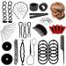 Jingxinxin Hair Styling Set 20 Pcs DIY Women Hair Accessories Braid Girls Hairstyle Maker Tool Hairpin Holding Magic Braiding Twist Curler Tool Kit Pull Hair Needle