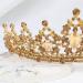 AOPRIE Artemis Champagne Gold Tiara - Crystal Hair Accessories for Women, Little Girls - Perfect for Wedding, Prom, Birthday, Halloween - Gift for Christmas - Buy Online on GoSupps.com