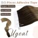 Ugeat Real Hair Balayage Tape Extensions - Brown & Light Blonde - 20 Pieces 30cm #4/6/613 - Perfect for Short Hair! - Buy Online on GoSupps.com