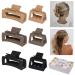 cobinaan Claw Hair Clips for Women Girls 6 Pack 3.5" Medium Rectangle Claw Clips & 2" Small Square Hair Clips set 2 Styles Strong Hold Nonslip Jaw Clips for Thin Thick Fine Long Hair (Netrual color) 6 Piece Assortment Neutral color