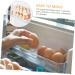 SHOWERORO Plastic Egg Cartons Box Egg Carton Eggs Kitchen Egg Platter Fridge Egg Holder Double Egg Organizer re-usable White 22.3X10.1X8.9CM - Buy Online on GoSupps.com