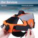 Vivaglory XL Dog Rescue Vest - Removable Front-Wheel Drive Reflective Caps Ideal for Swimming & Boating - Neon Orange (78-96cm) - Buy Online on GoSupps.com