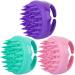 3 Pieces Hair Scalp Massager Shampoo Brush Silicone Head Washer Brush Handheld Shower Scalp Scrubber Cleansing Brush for Removing Dandruff 3 x Multi Color