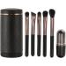 Travel Makeup Brushes Set Cosmetic Brushes Set with Mirror Cap Soft Hair Brush Multifunctional Eyeshadow Brushes (Black) - Buy Online on GoSupps.com