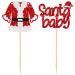 24Pcs Christmas Santa Baby Cupcake Toppers Glitter Merry Christmas Baby Cupcake Picks for Christmas Baby Shower Gender Reveal Kids Boys Girls Birthday Party Cake Decorations Supplies Santa Baby 24pcs - Buy Online on GoSupps.com