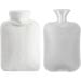 Samply 2L Hot Water Bottle with Furry Cover - White | Reusable Hot Water Bag - Buy Online on GoSupps.com