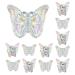 Butterfly Hair Clips Butterfly Clips Butterfly Hair Accessories | Silver & White Butterfly Clips Cute Hair Clip for Wedding Girls Travel Women