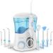 Water Flosser with 8 Multifunctional Tips apiker Oral Irrigator Family Dental Water Jet Flosser for Teeth Braces 10 Pressure Setting and 600ml Water Tank (White)