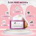 Eclat Organic Anti-Wrinkle Face Cream Smooths Wrinkles Hydrates and Rejuvenates Skin Anti-Ageing Antioxidants Vitamins C & E Moisturiser Non-Greasy Formula 50ml - Buy Online on GoSupps.com