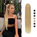 Sofeiyan ponytail hair extension hair extension with cord strain 60cm long straight braid horse tail natural soft hair extension synthetic ponytail extension for women 60cm dark blonde to bleaching blonde