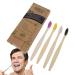 Luckxing Charcoal Toothbrushes - Soft Coal Reusable Bamboo Brushes for Travel | 4 Colors for Camping & Picnics - Buy Online on GoSupps.com