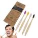 Bamboo toothbrushes |Soft coal toothbrushes |Reusable bamboo coal toothbrushes for trips picnic camping aznever 4 different colors