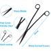 Innotech 25 CM Black Aquarium Scissors | Wave Scissors for Aquatic Plant Care - Ideal for Aquarium Cleaning - Buy Online on GoSupps.com