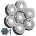 VRMETA Electric Shaver Replacement Heads Sharp Stainless Steel Head Shaver Replacement Blades Shaver Blades for Electric Rotary Shaver (7 Heads (Silver))