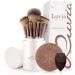 Shop Luvia Prime Vegan Pro Make-Up Brush Set - 7 Brushes Blender Sponge & Cleaning Mat - Mother-of-Pearl & Pearl Pink Bundle - Buy Online on GoSupps.com