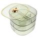 KICHOUSE Candy Plate Decor Food Tray Sympathy Baskets Dried Fruit Case Sweet Candy Case Grid Biscuit Box 15X15X13.5CM Green