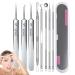 Curved Pimple Tweezers - 8pcs Pimple Popper Tools Blackhead Remover Kit - Curved Blackhead Remover Tweezers Blackhead Remover Comedone Extractor with Storage Box for Pimples