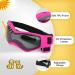 Petleso Dog Glasses for Small Breeds - Anti-UV Protection Windproof Pet Sunglasses with Adjustable Straps for Outdoor Activities Pink V-Shape - Buy Online on GoSupps.com