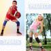 Kids Knee Brace Support - 2 Pairs Patella Compression Sleeves for Boys & Girls | Volleyball, Basketball, Gymnastics | Blue & Black - Buy Online on GoSupps.com