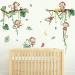 Decalmile Jungle Monkey Climbing Tree Wall Decals - Animal Vine Leaves Stickers for Nursery, Kids & Living Room D cor - Buy Online on GoSupps.com