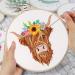 Highland Cow Embroidery Kit for Adults | Louise Maelys Cross Stitch DIY Kit-11 - Buy Online on GoSupps.com