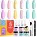 Beetles Pastel Dip Powder Nail Kit - 6 Spring Summer Colors for DIY Manicure | Includes Base, Top Coat, Activator, and Brush | Perfect Easter Salon Nail Art Set for Women - Buy Online on GoSupps.com