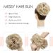My-Lady Messy Hair Buns Extensions Scrunchies - Brown Blonde Highlight L - Updo Wavy Curly Ponytail - Chignons Hairpiece - 55g - Buy Online on GoSupps.com