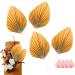 DHinkyoung Palm Leaves Cake Topper 4 Pcs Paper Fan Cake Toppers Decoration Birthday Cake Ornament for Cake Decorating DIY Craft Project Wedding Baby Shower Anniversary Birthday Party D cor (Gold) - Buy Online on GoSupps.com