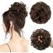 PORSMEER Messy Hair Buns Extensions- Curly Wavy Updo Scrunchies for Women, Medium Brown - Buy Online on GoSupps.com