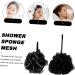 4pcs Charcoal Bath Ball Sponge - Men's Loofah Shower Pouf & Lace Mesh Cleaning Ball | Premium Body Scrubber - Buy Online on GoSupps.com