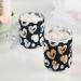 GAIREG Qtip Dispenser with White Hearts on Blue - Stylish Apothecary Jars for Bathroom & Toothbrush - 2 Pack - Buy Online on GoSupps.com