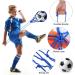Solo Soccer Kick Trainer - 2 Pcs Bungee Juggling Net for Ball Size 3 4 5 - Blue and Green | Soccer Training Equipment for Kids, Youth, Adults - Buy Online on GoSupps.com
