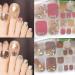 Glitter Marble Mermaid Toenail Art Stickers - 8 Sheets Self-Adhesive Full Toe Wraps & Nail Files for Women & Girls | Shop Internationally - Buy Online on GoSupps.com