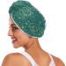 Green Wildflowers Leaf Dry Hair Cap | Quick Drying Towel Set with Button Headband | Super Absorbent & Comfortable - Buy Online on GoSupps.com