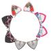 FAVOMOTO 4 Pairs Animal Ear Hair Barrette Hair Accessories for Hair Barrette Hair Barrette Cat Ears Hairpins Barrette Sequin Hair Clips Cute Cloth