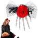 Skeleton Hand Hair Clips | Skeleton Hand Rose Barrettes | Portable Hair Accessories Horror Headwear for Masquerade Role Stage Show Red - Buy Online on GoSupps.com