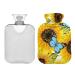 Mnsruu Hot Water Bottle with Soft Cover Sunflower Butterfly Great Gift for Women Kids Christmas 2L