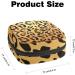Menstrual Pad Bag with Zipper | Leopard Print Ladies Napkin & Tampon Pouch for Women & Girls - Buy Online on GoSupps.com