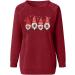 oelaio Womens Blouses 2023 Christmas Long Sleeve Tops for Leggings Round Neck Graphic Cute Pullover Fall Loose Fit T Red - Buy Online on GoSupps.com